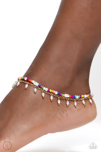 Beachfront Backdrop - Gold Anklet - Paparazzi Accessories