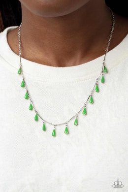 Drop-Dead Dance - Green Necklace - Paparazzi Accessories