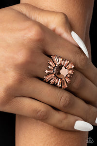 Starburst Season - Copper Ring - Paparazzi Accessories