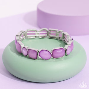 Giving Geometrics - Purple Bracelet - Paparazzi Accessories