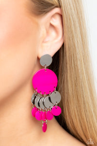 SHELL of the Ball - Pink Post Earrings - Paparazzi Accessories