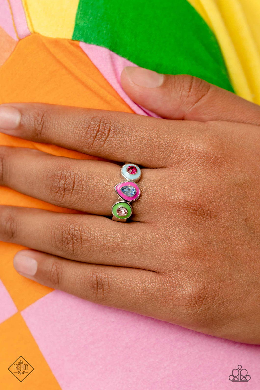 Colorblock Chic - Multi Ring - Paparazzi Accessories
