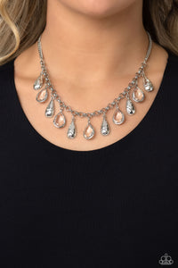 Teardrop Timbre - White Necklace - Paparazzi Accessories