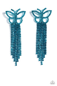 billowing-butterflies-blue-post earrings-paparazzi-accessories