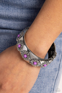 Taking FLORAL - Purple Bracelet - Paparazzi Accessories