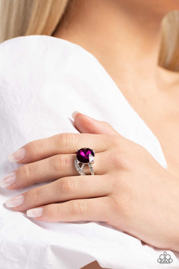 Scintillating Swirl - Pink Ring - Paparazzi Accessories
