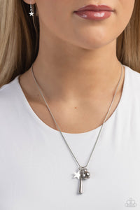 Hey Batter Batter! - Silver Necklace - Paparazzi Accessories