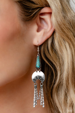 Highland Haute - Blue Earrings - Paparazzi Accessories