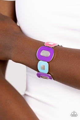 Painted Pairing - Purple Bracelet - Paparazzi Accessories