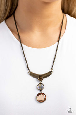Alluring Andante - Brass Necklace - Paparazzi Accessories