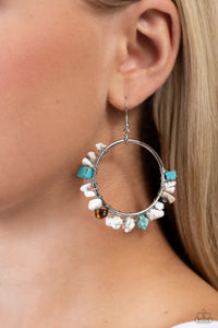Handcrafted Habitat - White Earrings - Paparazzi Accessories