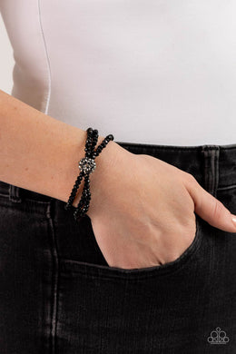 Twisted Theme - Black Bracelet - Paparazzi Accessories