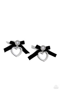 bow-and-then-black-post earrings-paparazzi-accessories