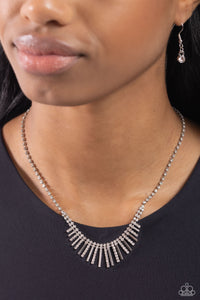 FLARE to be Different - White Necklace - Paparazzi Accessories