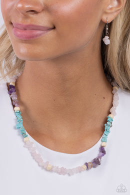 Soothing Stones - Pink Necklace - Paparazzi Accessories