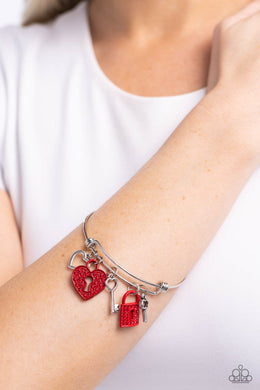 Locked Legacy - Red Bracelet - Paparazzi Accessories