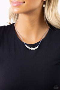 White Collar Whimsy - Blue Necklace - Paparazzi Accessories