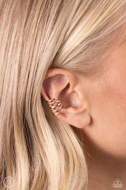Flexible Fashion - Gold Post Earrings - Paparazzi Accessories