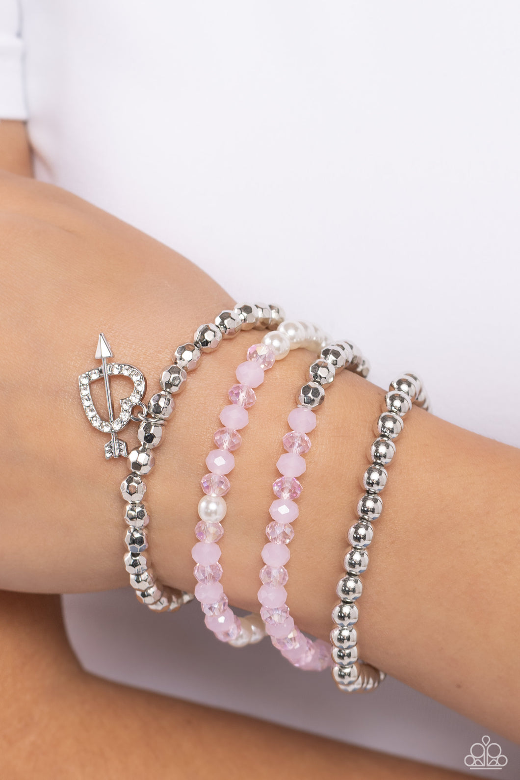 Heart-struck Haute - Pink Bracelet - Paparazzi Accessories