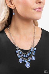 Dewy Disposition - Blue Necklace - Paparazzi Accessories