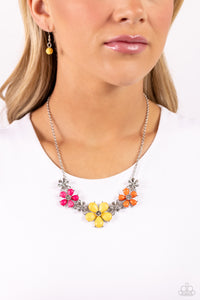 Growing Garland - Yellow Necklace - Paparazzi Accessories