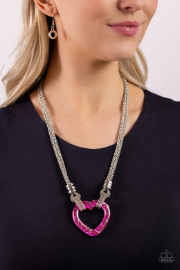 Lead with Your Heart - Pink Necklace - Paparazzi Accessories