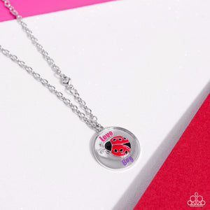 Lively Love Bug - Pink Necklace - Paparazzi Accessories