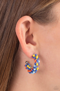 Balloon Backdrop - Blue Earrings - Paparazzi Accessories