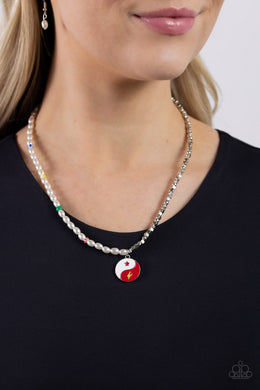 Youthful Yin and Yang - Red Necklace - Paparazzi Accessories