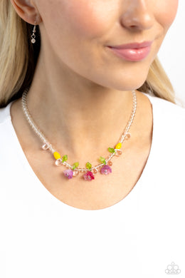 World GLASS Wonder - Pink Necklace - Paparazzi Accessories