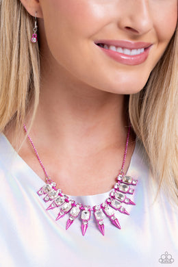 Punk Passion - Pink Necklace - Paparazzi Accessories
