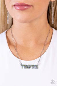 Truth Trinket - Blue Necklace - Paparazzi Accessories