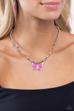 Vibrant Flutter - Multi Necklace - Paparazzi Accessories