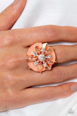 Soft-Hearted Salvage - Rose Gold Ring - Paparazzi Accessories