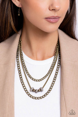 Layered Loyalty - Brass Necklace - Paparazzi Accessories