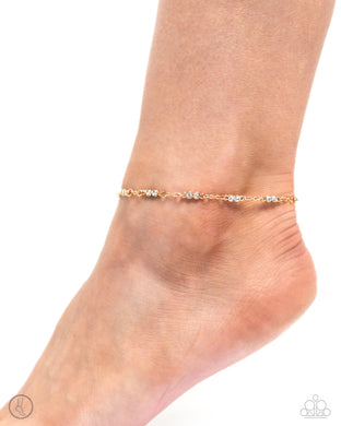 Simple Sass - Gold Anklet - Paparazzi Accessories