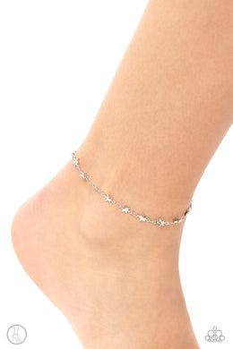 Starry Swing Dance - Silver Anklet - Paparazzi Accessories