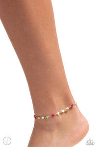 Dancing Delight - Multi Silver Anklet - Paparazzi Accessories
