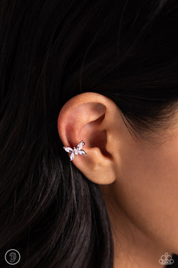 Aerial Advancement - Pink Post Earrings - Paparazzi Accessories