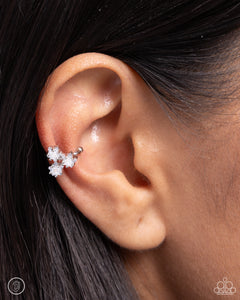 Ethereal Ensemble - White Post Earrings - Paparazzi Accessories