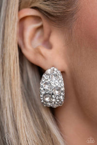 Freethinking Finesse - White Earrings - Paparazzi Accessories