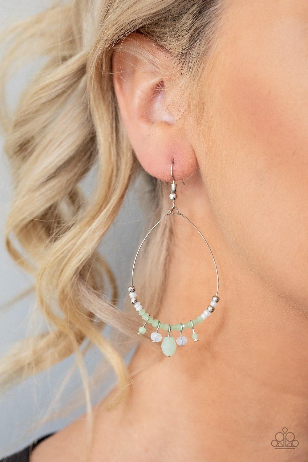 Exquisitely Ethereal - Green Earrings - Paparazzi Accessories - Sassysblingandthings