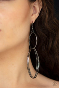 Getting Into Shape - Black Earrings - Paparazzi Accessories - Sassysblingandthings