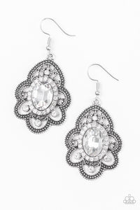 Reign Supreme - White Earrings - Paparazzi Accessories - Sassysblingandthings