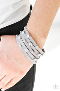 Rhinestone Reputation - Silver Bracelet - Paparazzi Accessories