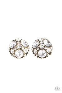 Diamond Daze - Brass Earrings - Paparazzi Accessories - Sassysblingandthings