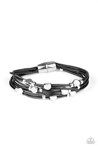 Cut The Cord - Black Bracelet - Paparazzi Accessories - Sassysblingandthings