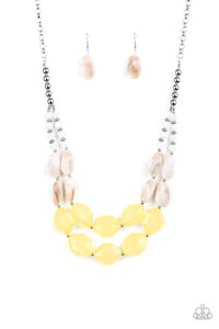 Seacoast Sunset - Yellow Necklace - Paparazzi Accessories - Sassysblingandthings