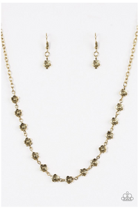Daisy Do-Si-Do - Brass Necklace - Paparazzi Accessories