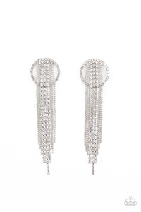 Dazzle by Default - White Earrings - Paparazzi Accessories